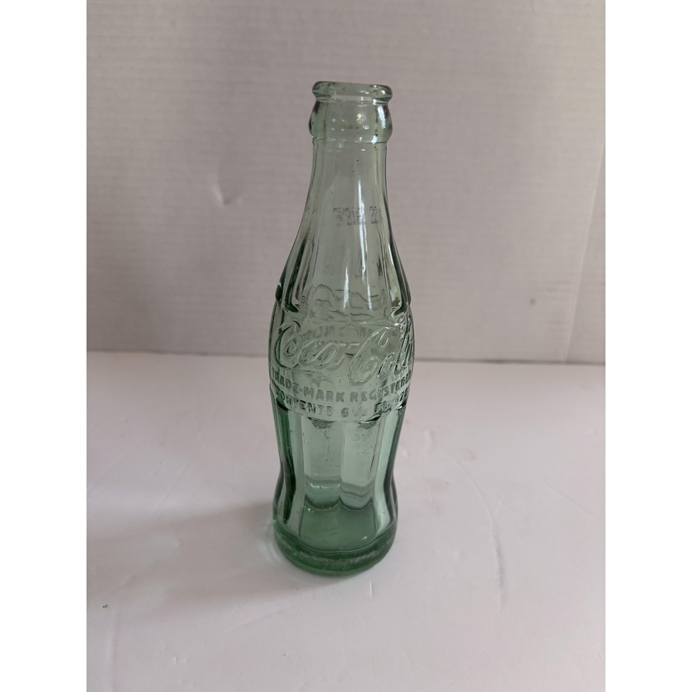 Vintage Coca-Cola Green Glass Bottle 6.5 oz Fort Lauderdale Embossed Soda Collec